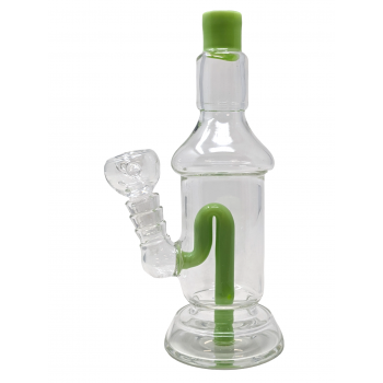 8" Slyme Built-In Hook Perc Bottle Water Pipe Rig - [ZD250]